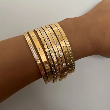 Stacked bracelets, waterproof jewelry by ANEA HILL 

#LTKSale #LTKstyletip