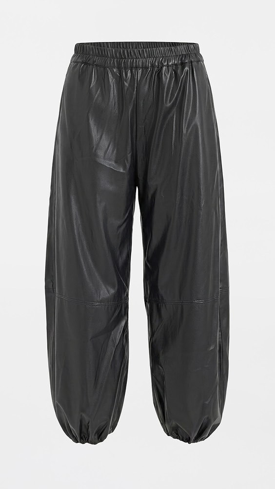 WAYF Camryn Faux Leather Balloon Pants Black S | Shopbop