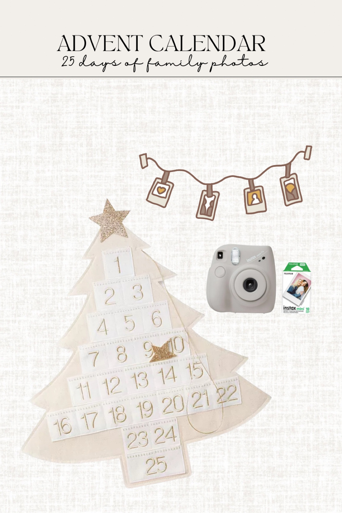 Trending neutral advent calendar family Polaroid camera photos on sale 

#LTKSeasonal #LTKHoliday #LTKsalealert