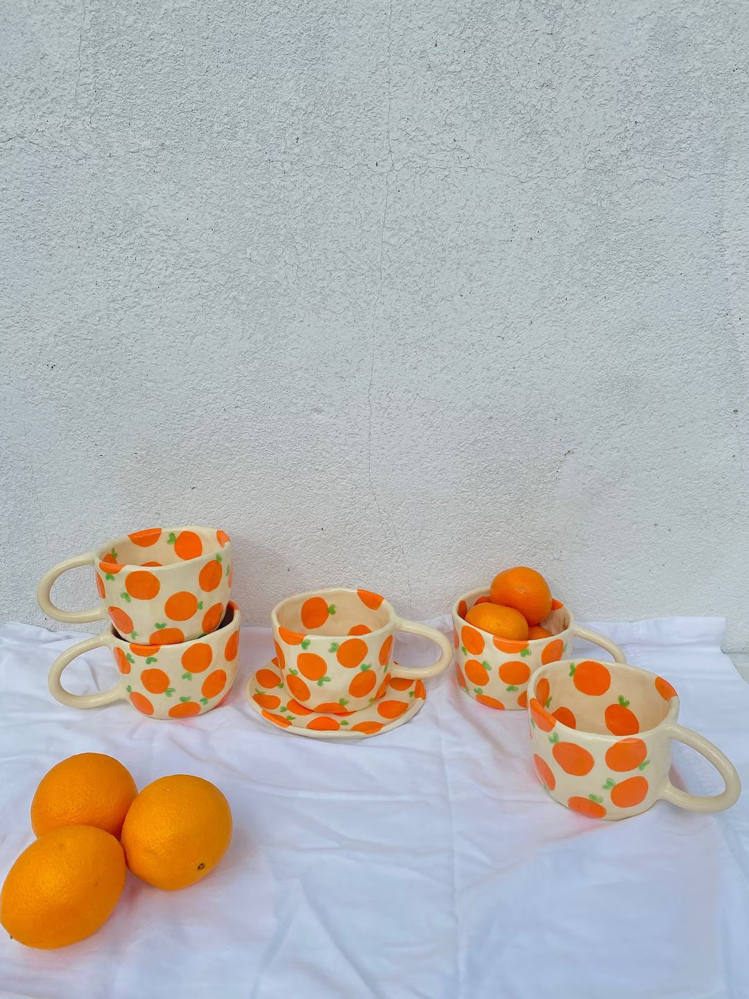 PREORDER:orange love handmade ceramic mug-clay mug handmade,handmade mug,aesthetic mug,modern cof... | Etsy (CAD)