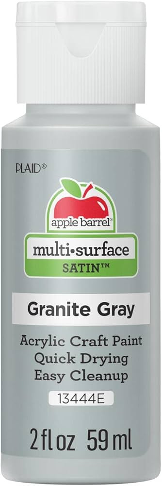 Apple Barrel Multi-Surface Acrylic Paint, 2oz, Granite Gray | Amazon (US)