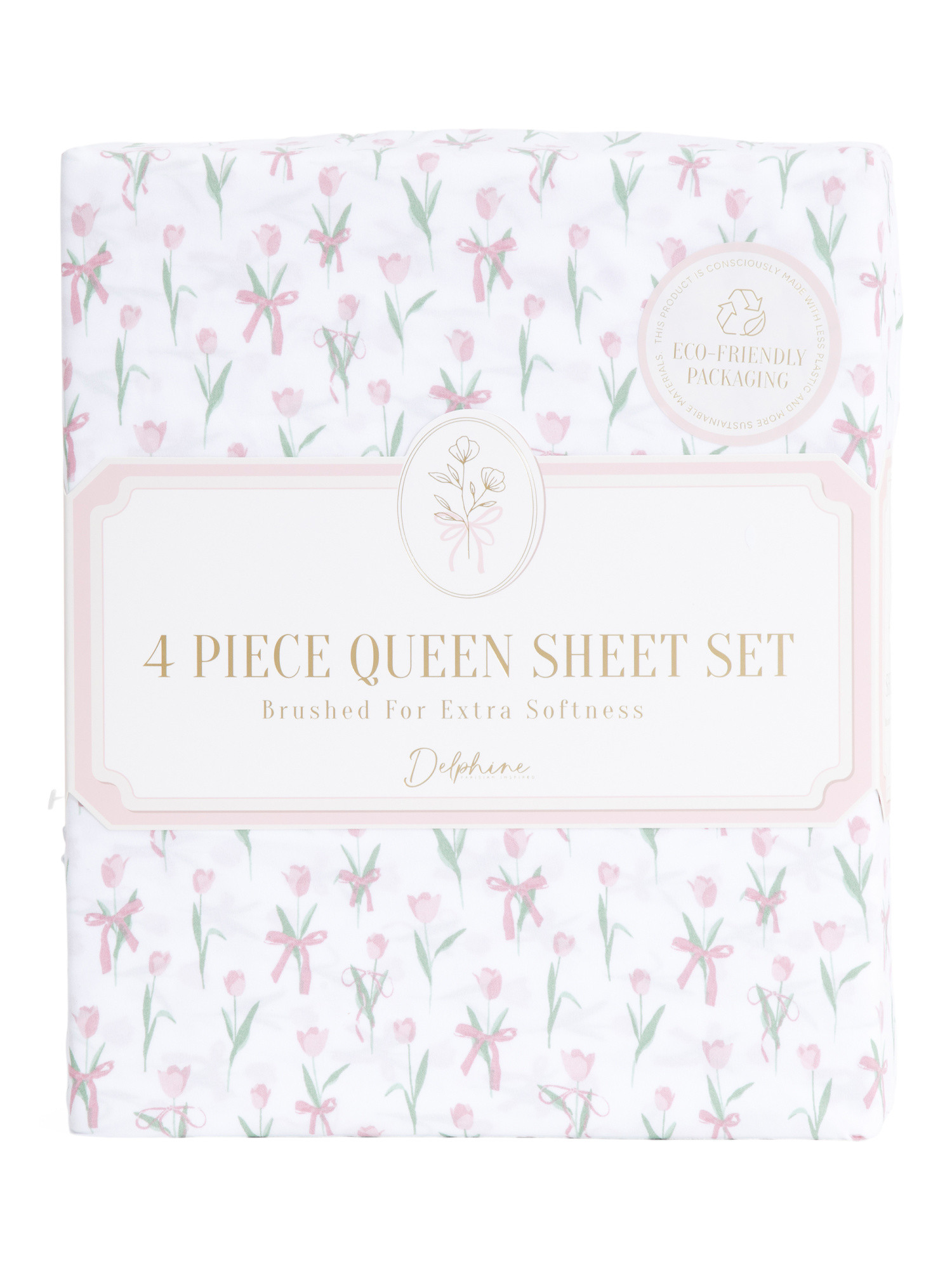 Tulips And Bows Sheet Set | TJ Maxx