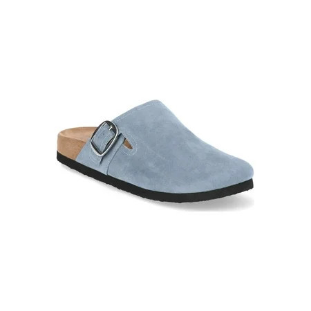 Time and Tru Women s Buckle Clogs  Blue | Walmart (US)