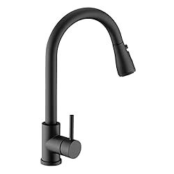 Black Kitchen Faucet with Pull Down Sprayer, VFAUOSIT Kitchen Sink Faucet, Commercial Stainless S... | Amazon (US)