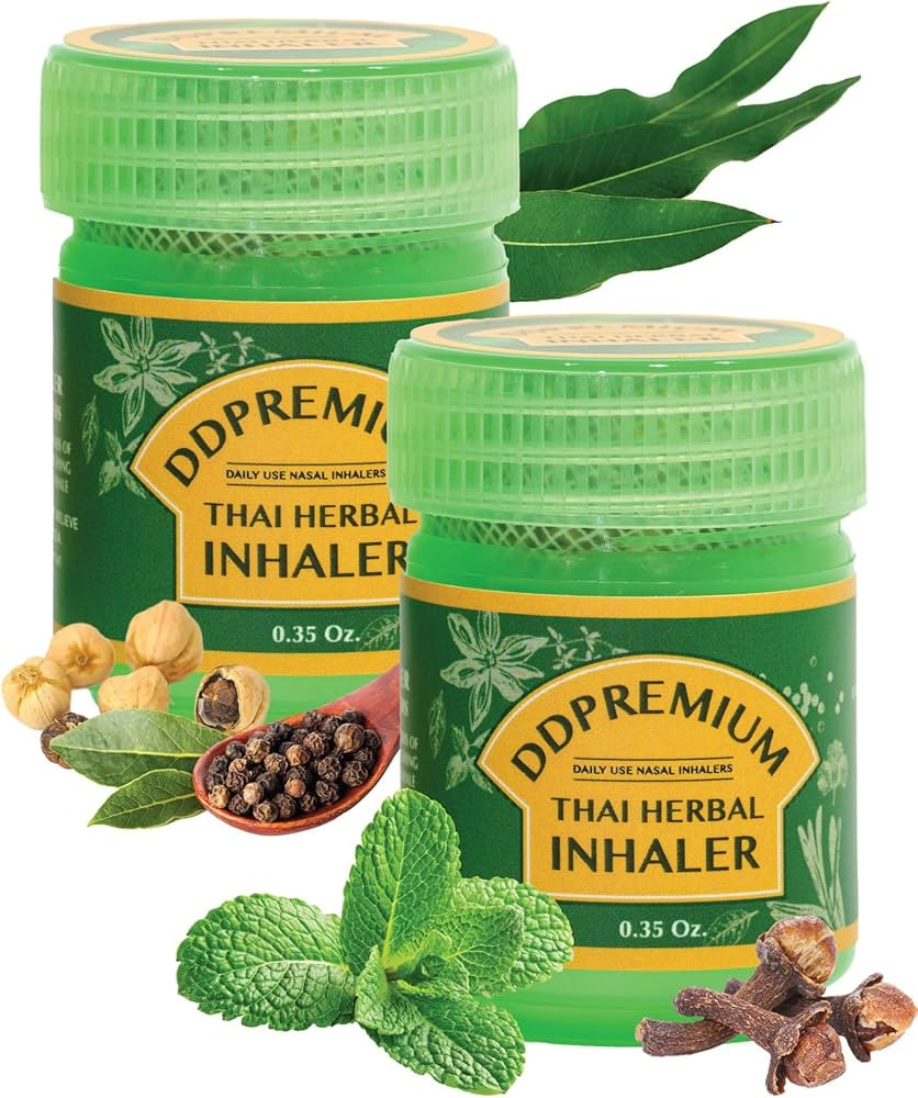 Thai Herbal Inhaler with Menthol & Essential Oil - Natural Thai Inhaler for Enhanced Breathing, P... | Amazon (US)