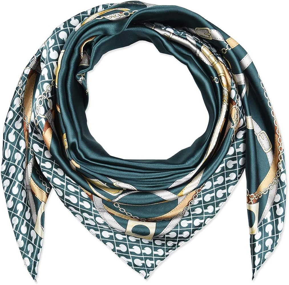 Corciova Square Stain Silk Like Hair Wrapping Scarves Night Sleeping Head Scarf | Amazon (US)