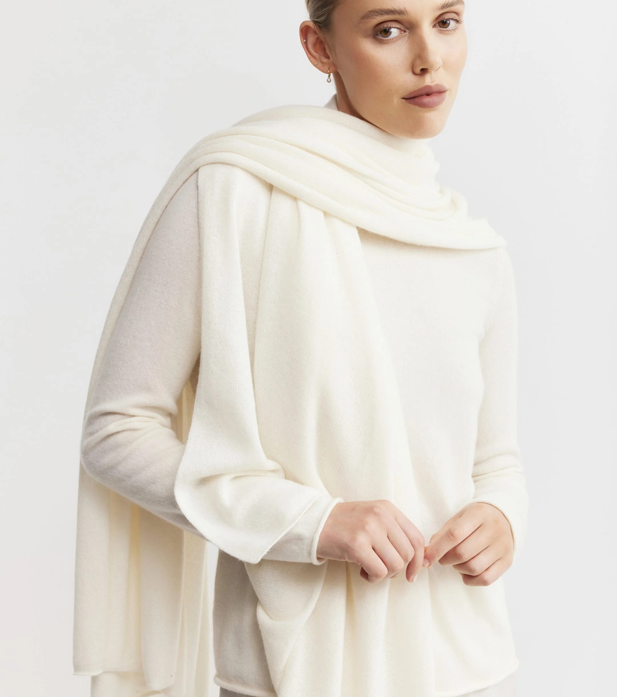 Cashmere Travel Wrap - Cream | Elle & Riley