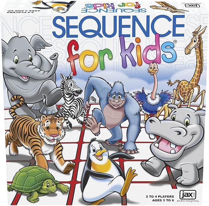 SEQUENCE for Kids -- The 'No Reading Required' Strategy Game by Jax, Multi Color, 11 inches (2-4 ... | Amazon (US)