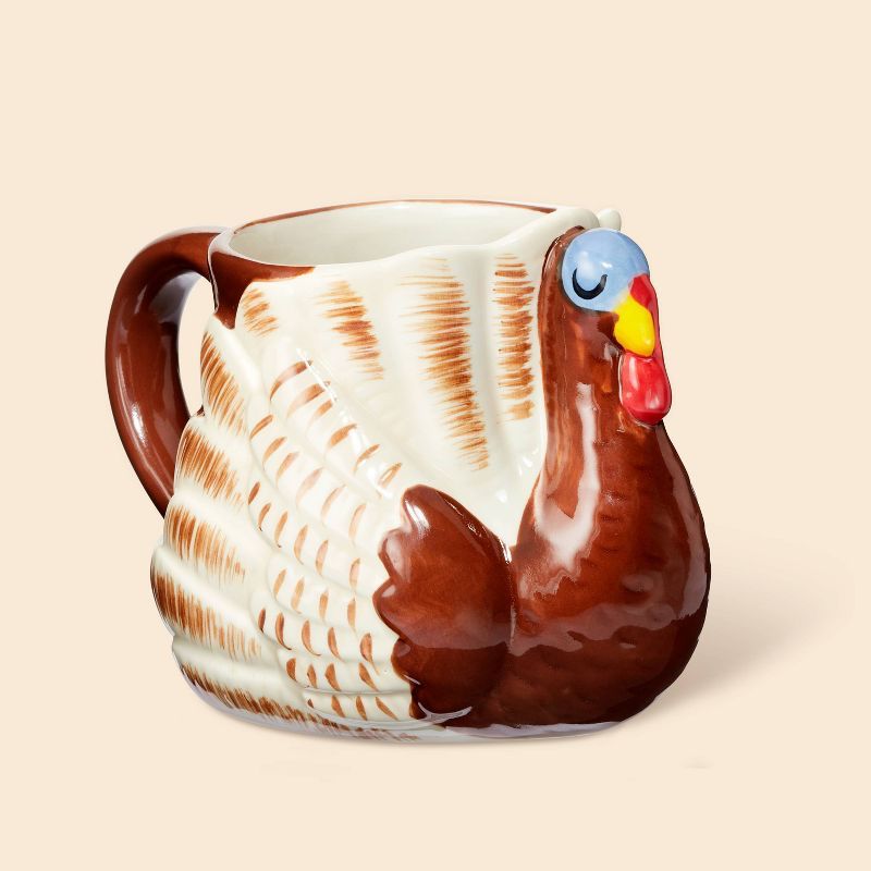 12oz Stoneware Turkey Figural Mug - Spritz™ | Target