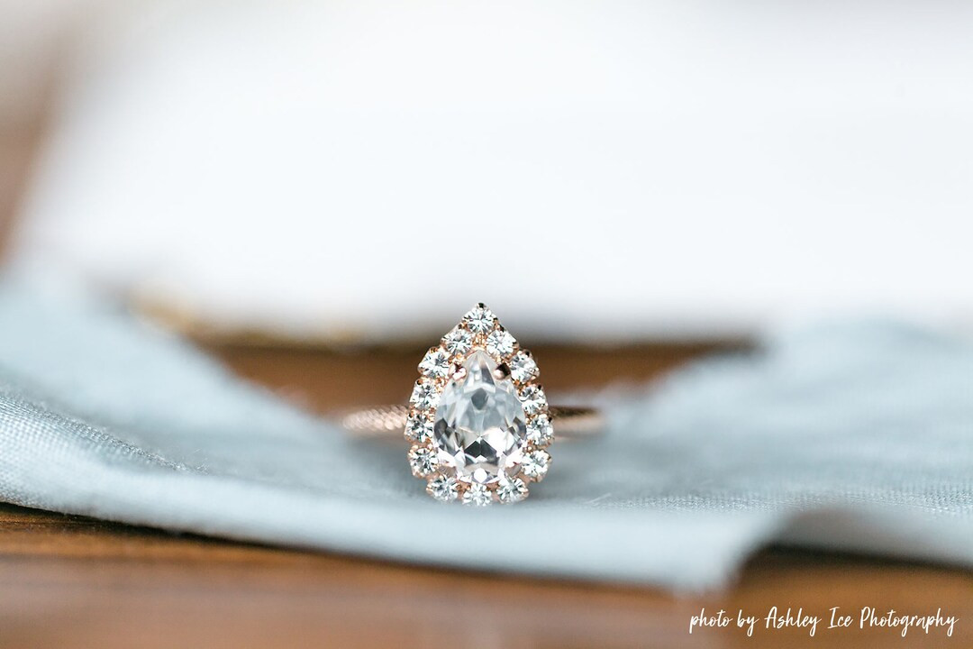 Tear Drop Ring Crystal Ring | Etsy (US)