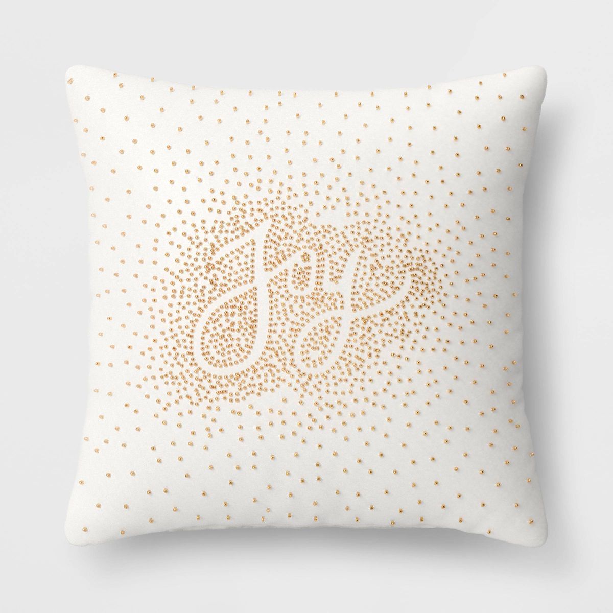 Beaded Joy Square Throw Pillow White - Threshold™ | Target