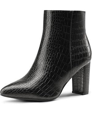DREAM PAIRS Women's Chunky High Heel Ankle Booties | Amazon (US)