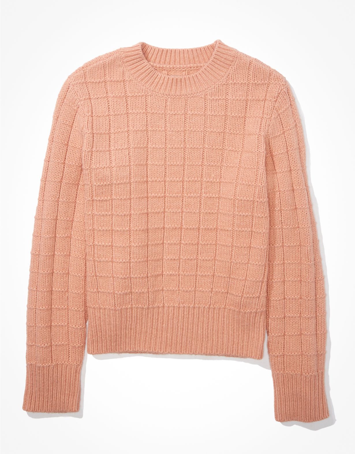 AE Waffle Crew Neck Sweater | American Eagle Outfitters (US & CA)