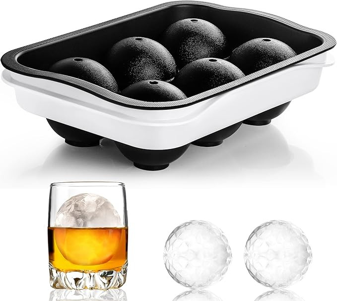ICEXXP Whiskey Ice Ball Maker, [Fill without Funnel & Easy Release] 2.2'' Round Large Ice Cube Tr... | Amazon (US)