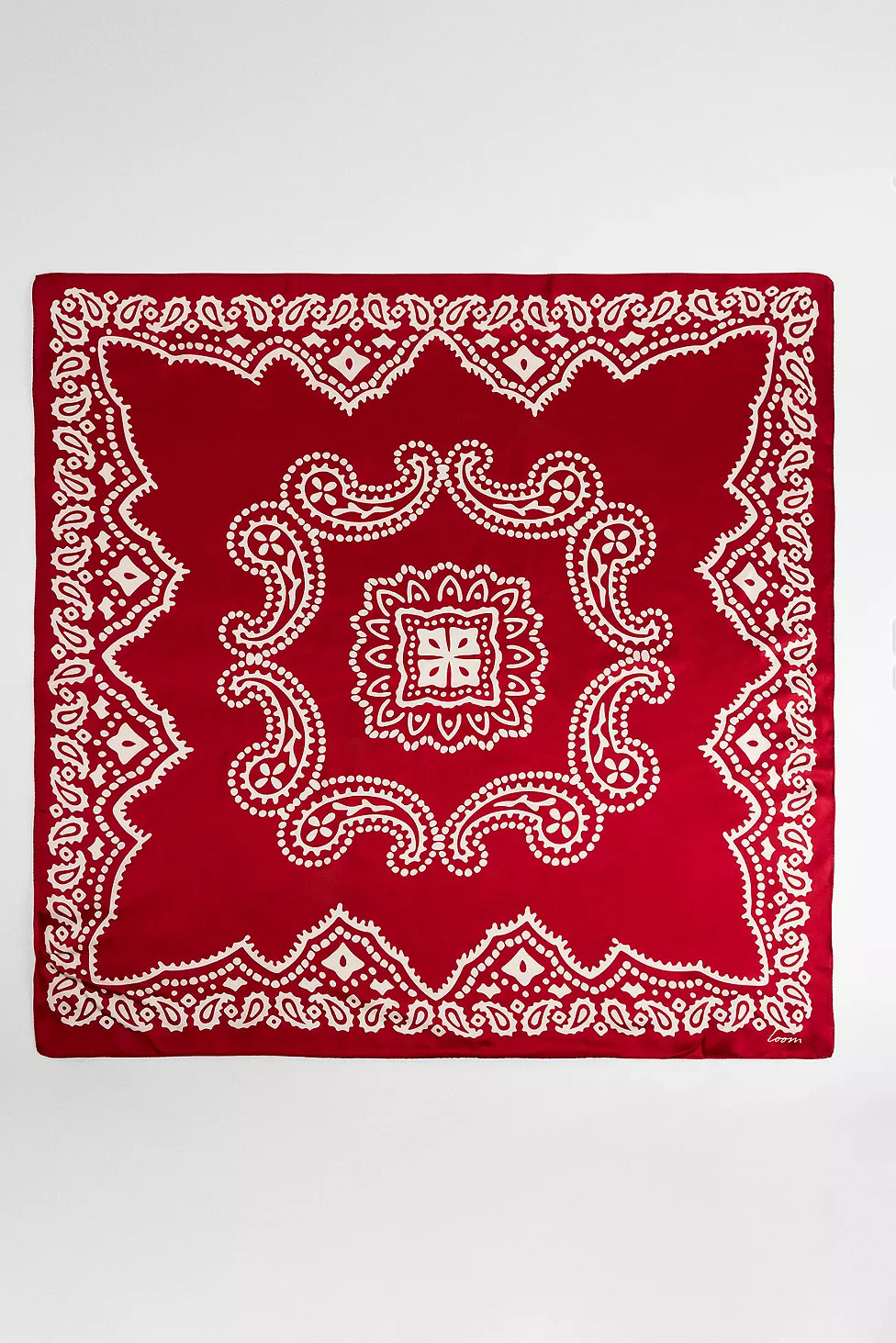 UO Red Bandana Print Scarf | Urban Outfitters UK