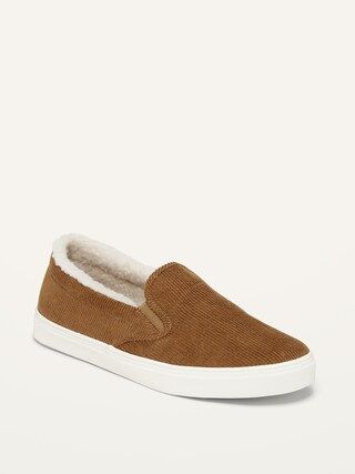 Cozy Sherpa-Lined Slip-On Sneakers For Women | Old Navy (US)
