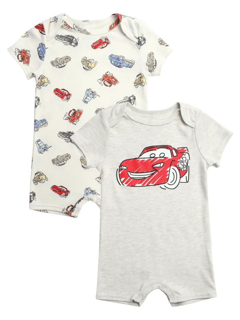 Disney Baby Boys Romper - 2 Pack Tiger Pooh Mickey Mouse Short Sleeve Bodysuit for Boys (Newborn/... | Walmart (US)