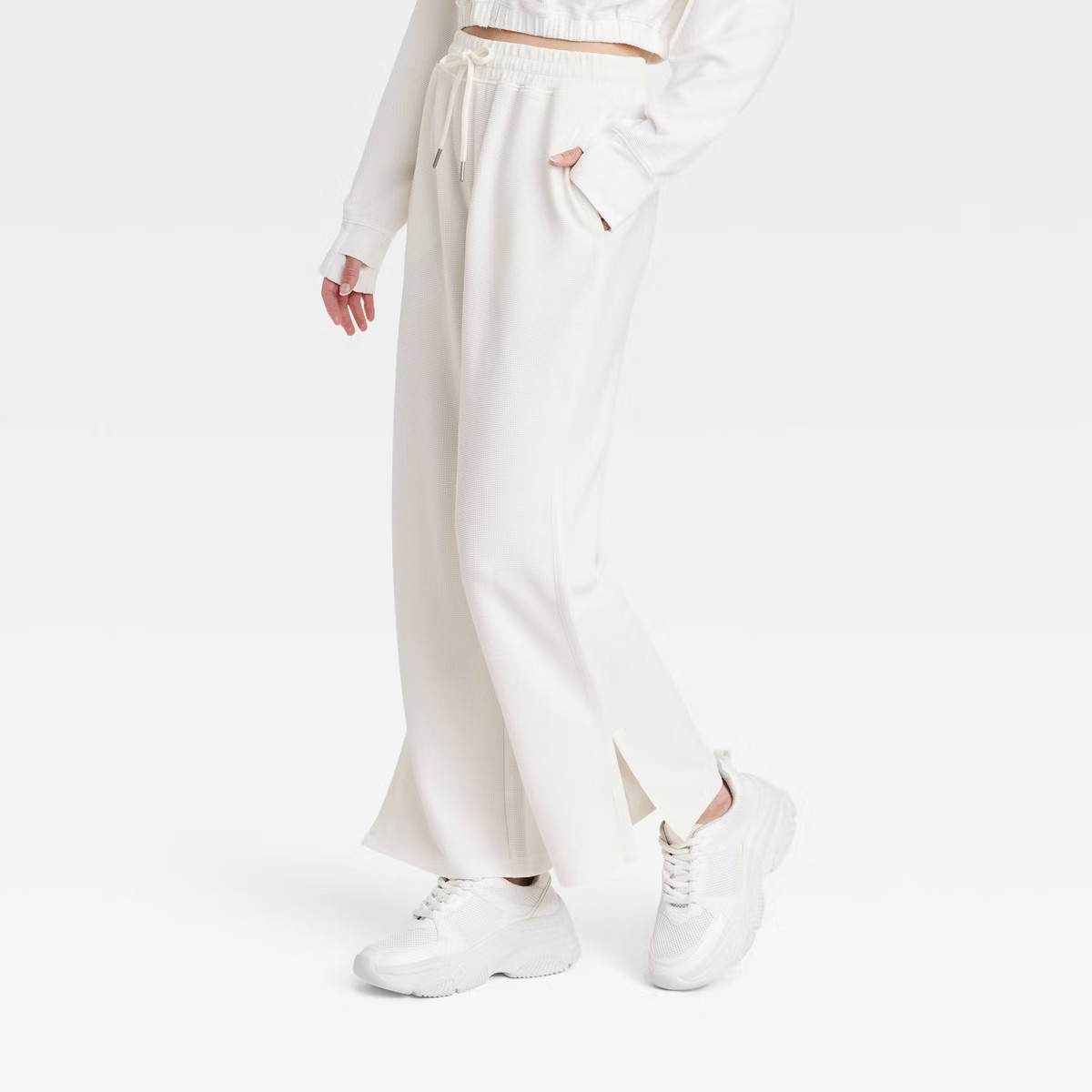 Women's Waffle Wide Leg Pants - All in Motion™ | Target