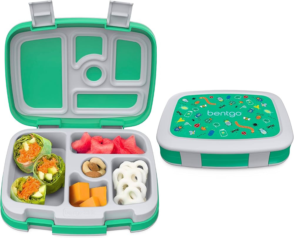 Bentgo® Kids Prints Leak-Proof, 5-Compartment Bento-Style Kids Lunch Box - Ideal Portion Sizes f... | Amazon (US)