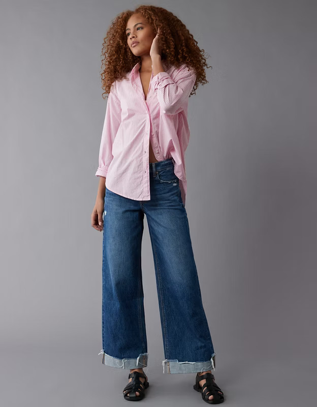 AE Perfect Button-Up Shirt | American Eagle Outfitters (US & CA)