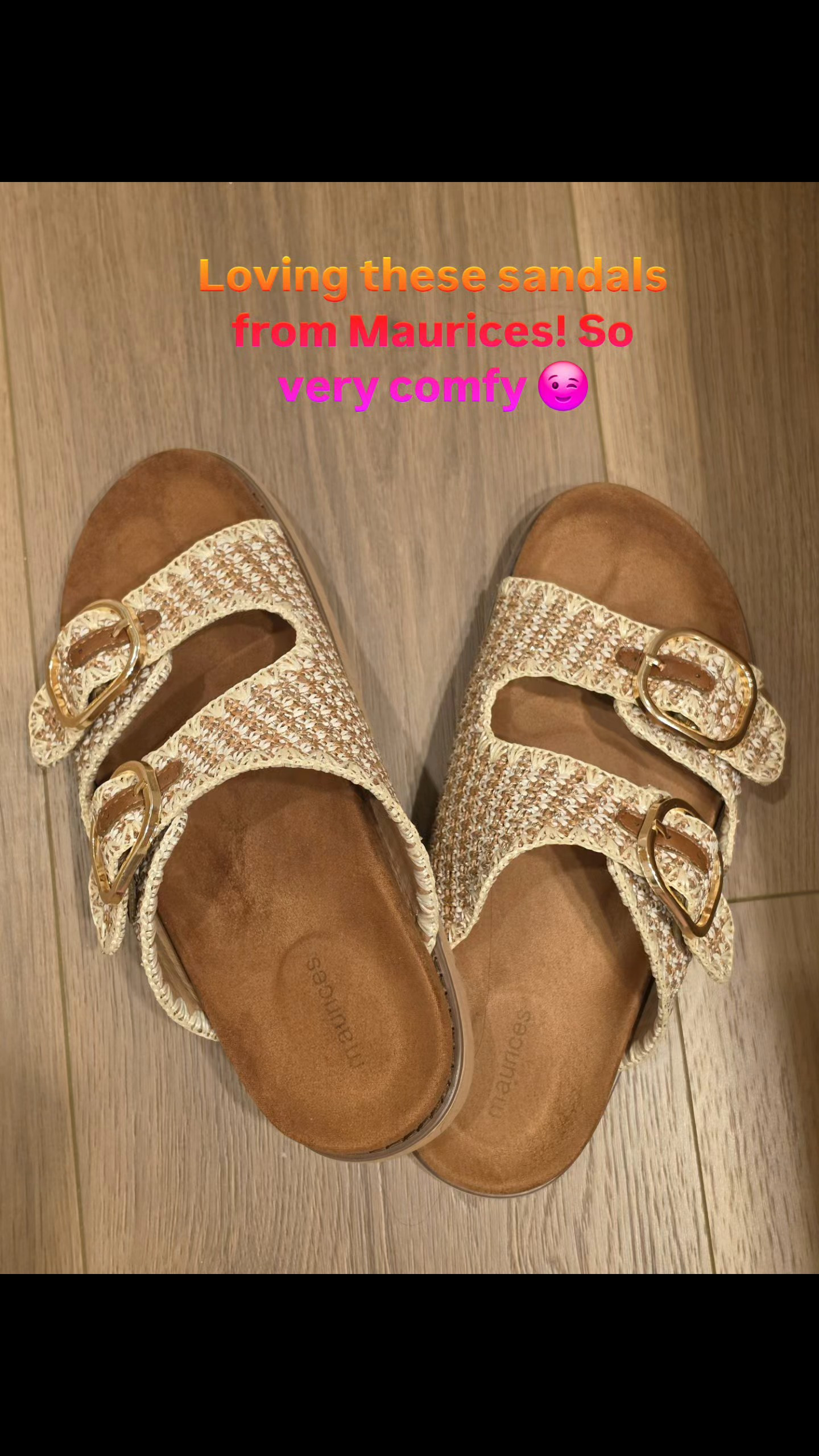 These sandals are so comfortable and they looks pretty too! Golden accents and beige, it goes with just about everything.The sole is velvety and feels great!!#comfysummersandals#neutralsandals#maurices #fashionoverfifty #midlifefashion #summershoes

#LTKootd #LTKOver40 #LTKActive