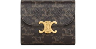 Small Triomphe wallet in Triomphe canvas - CELINE | 24S US
