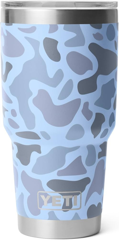 YETI Rambler 30 oz Tumbler, Stainless Steel, Vacuum Insulated with MagSlider Lid, Blue Camo | Amazon (US)