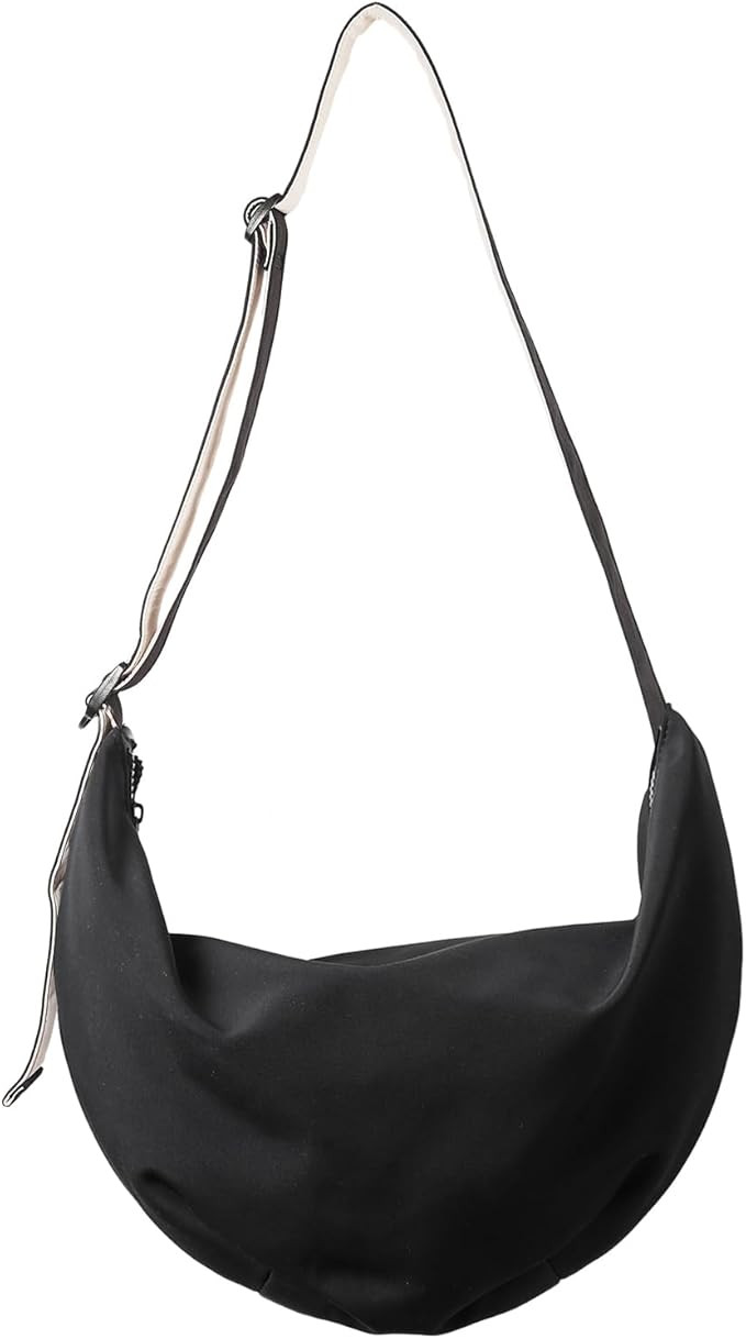 Crescent Bag Crossbody Large Light HOBO Sling Dumpling Bag for Women Half Moon Bags | Amazon (US)