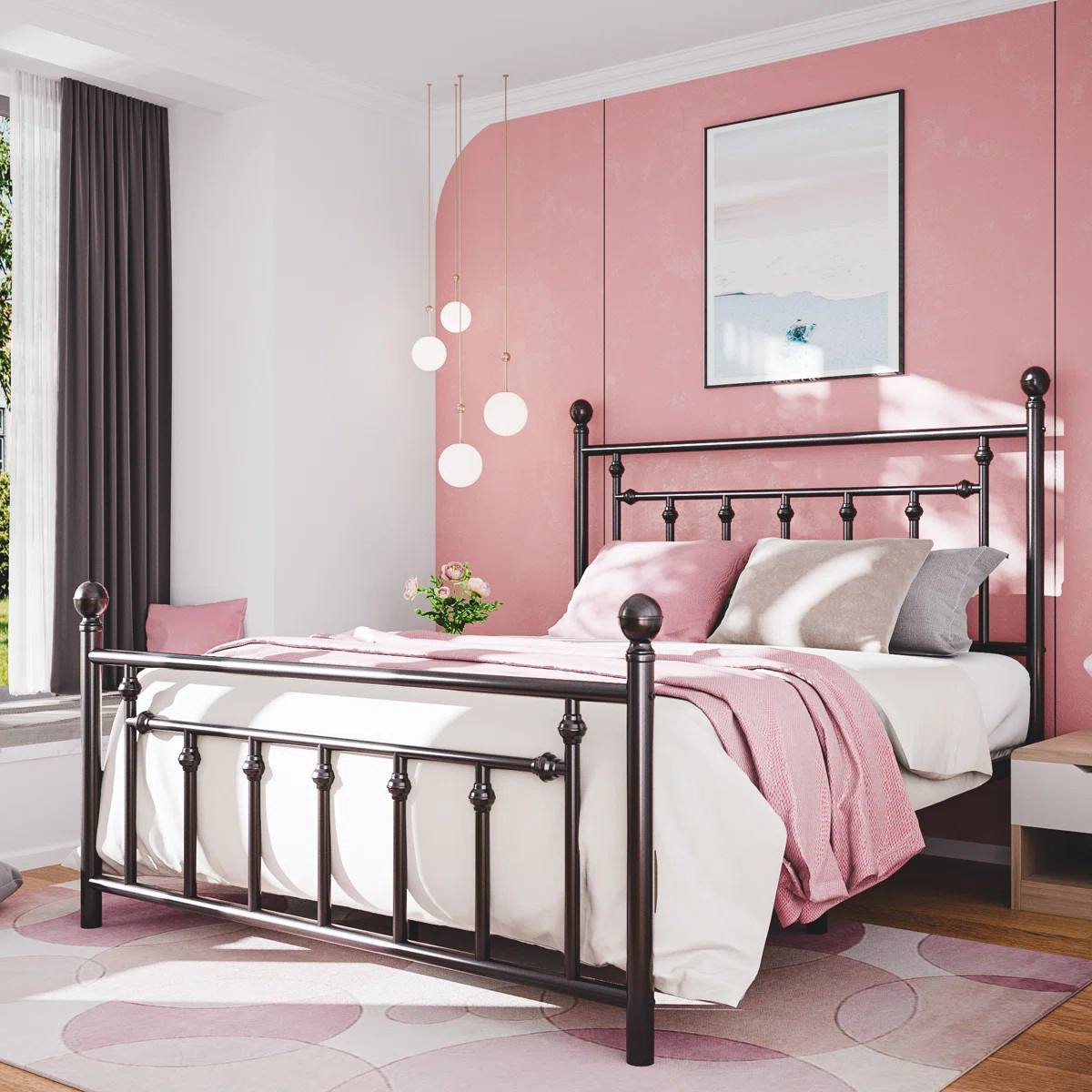 Edsall Metal Bed with Headboard and Footboard No Boxspring Needed | Wayfair North America
