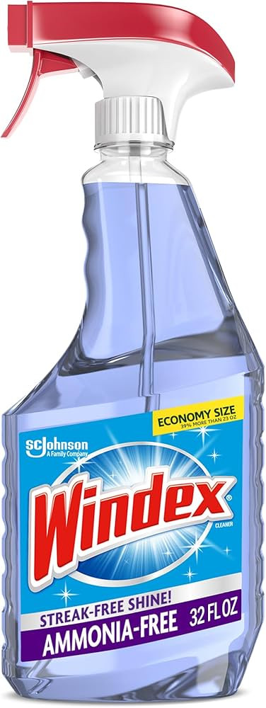 Windex Glass and Window Cleaner Spray Bottle, Ammonia Free, Bottle Made from 100% Recovered Coast... | Amazon (US)
