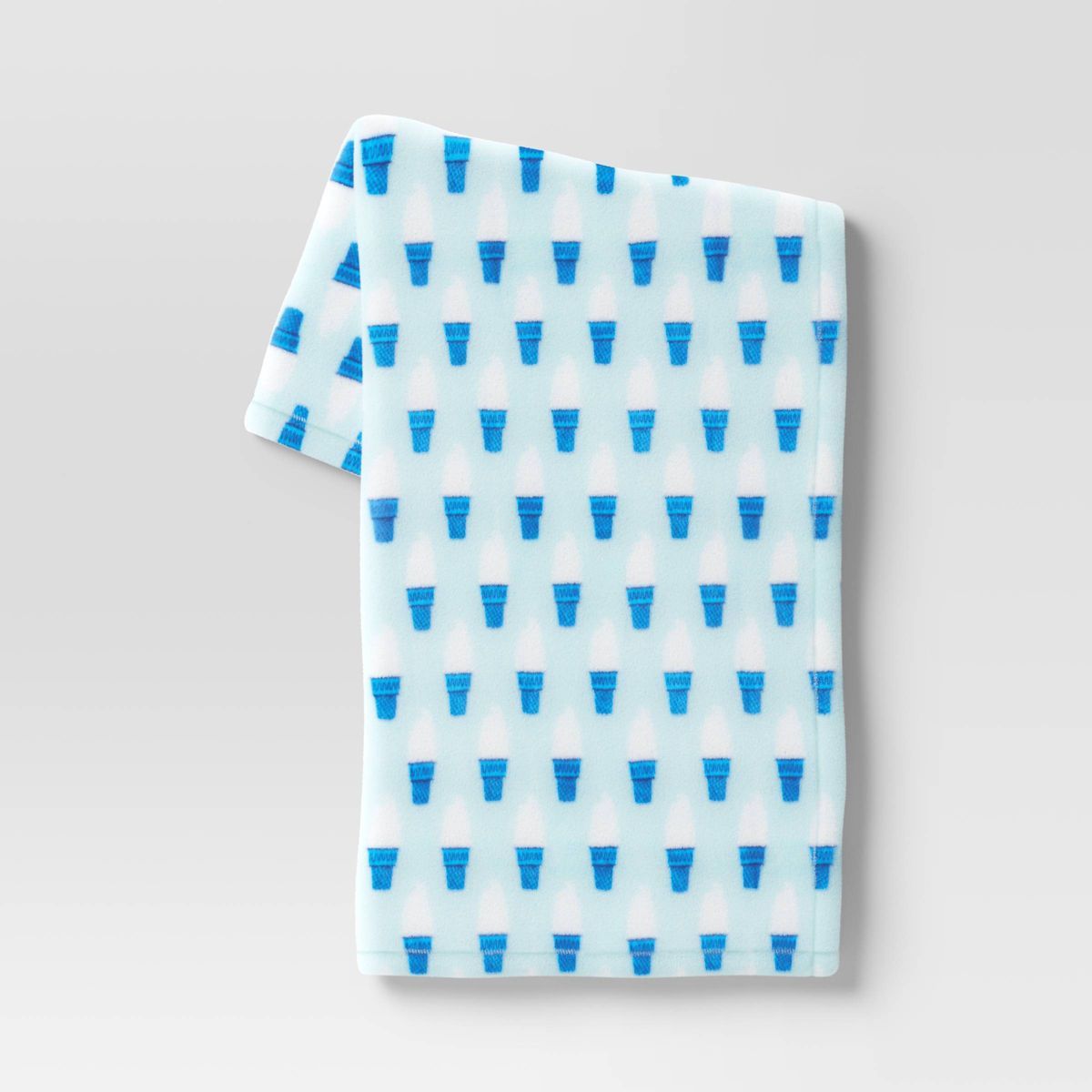 Ice Cream Printed Plush Throw Blanket Blue/White - Sun Squad™ | Target