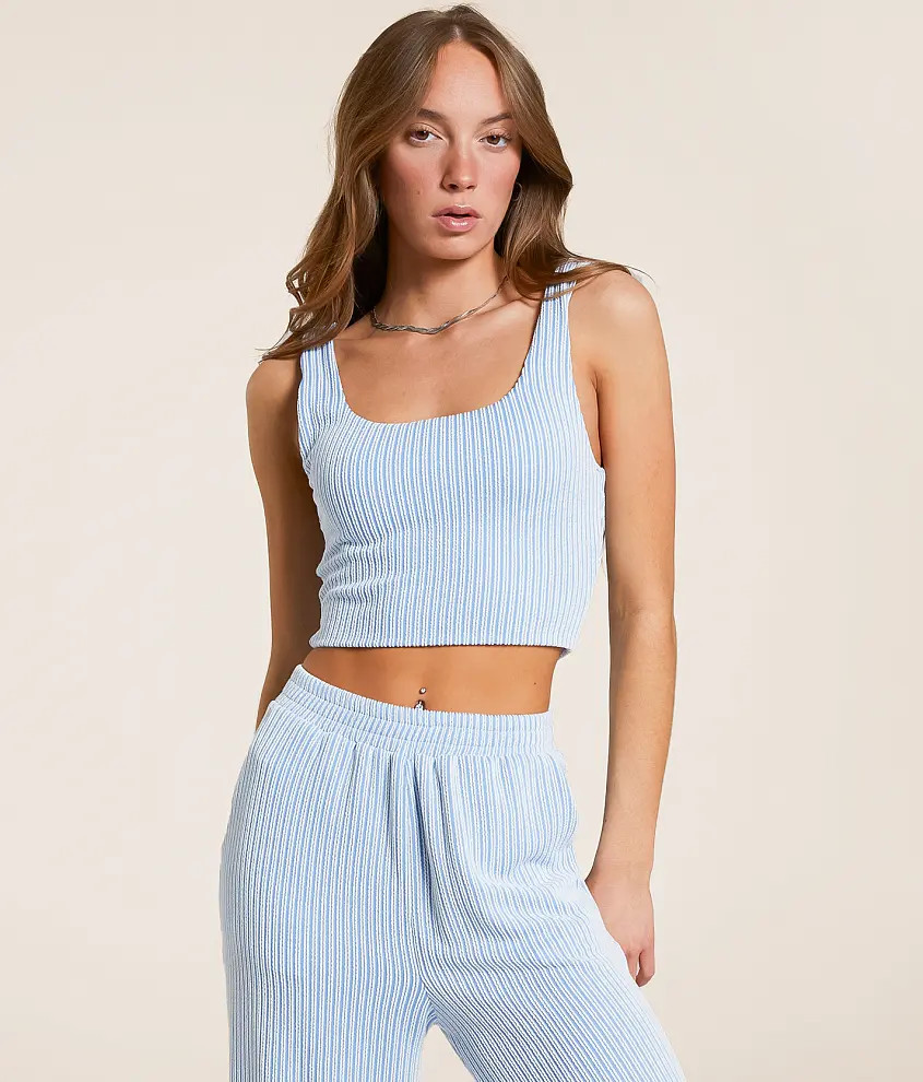 Rib Knit Cropped Tank Top | Buckle