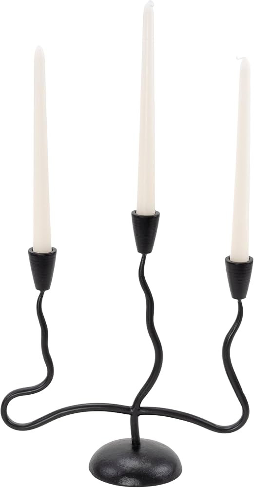 Deco 79 Metal Decorative Candle Holder Candle Stand with Round Base, Candlestick Holder 12" x 5" ... | Amazon (US)