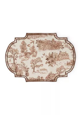Chocolate Toile Sculpted Placemat | Belk
