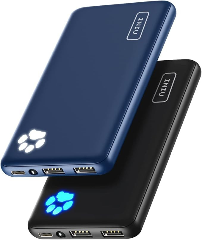 INIU [2 Pack] Portable Charger, Slimmest & Lightest USB C 10000mAh Power Bank, Triple 3A High-Spe... | Amazon (US)