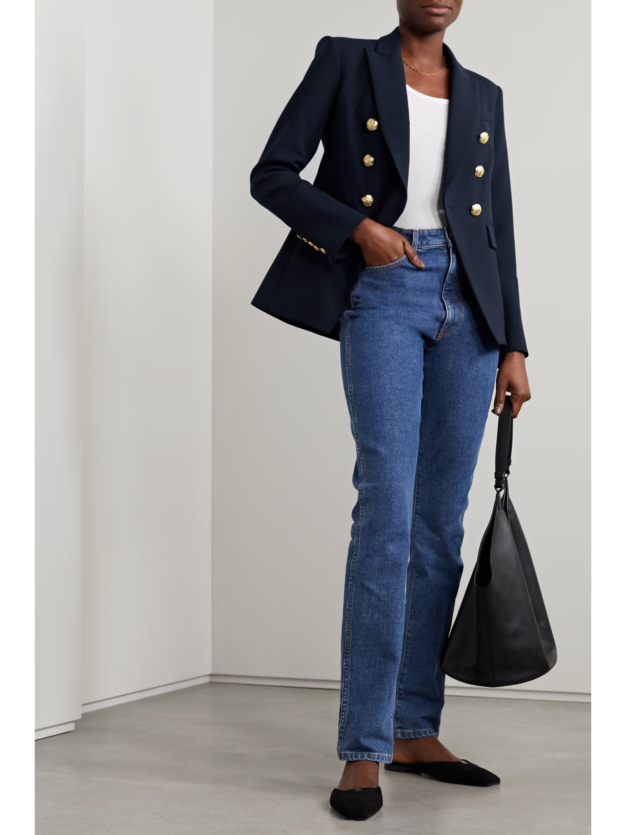 Miller Dickey double-breasted grain de poudre blazer | NET-A-PORTER (US)