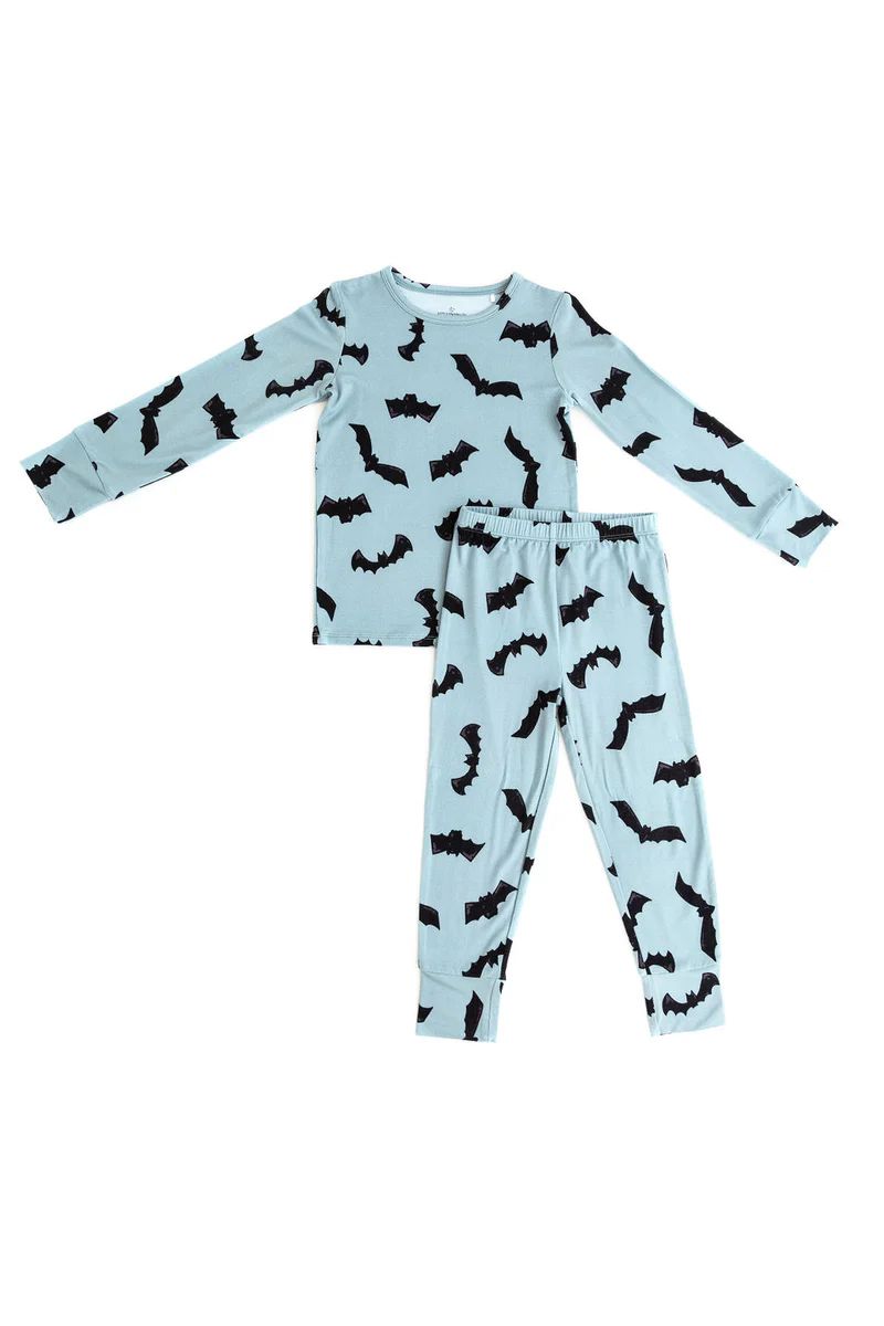 Grey Bat Two-Piece Long Set | Little Pajama Co.