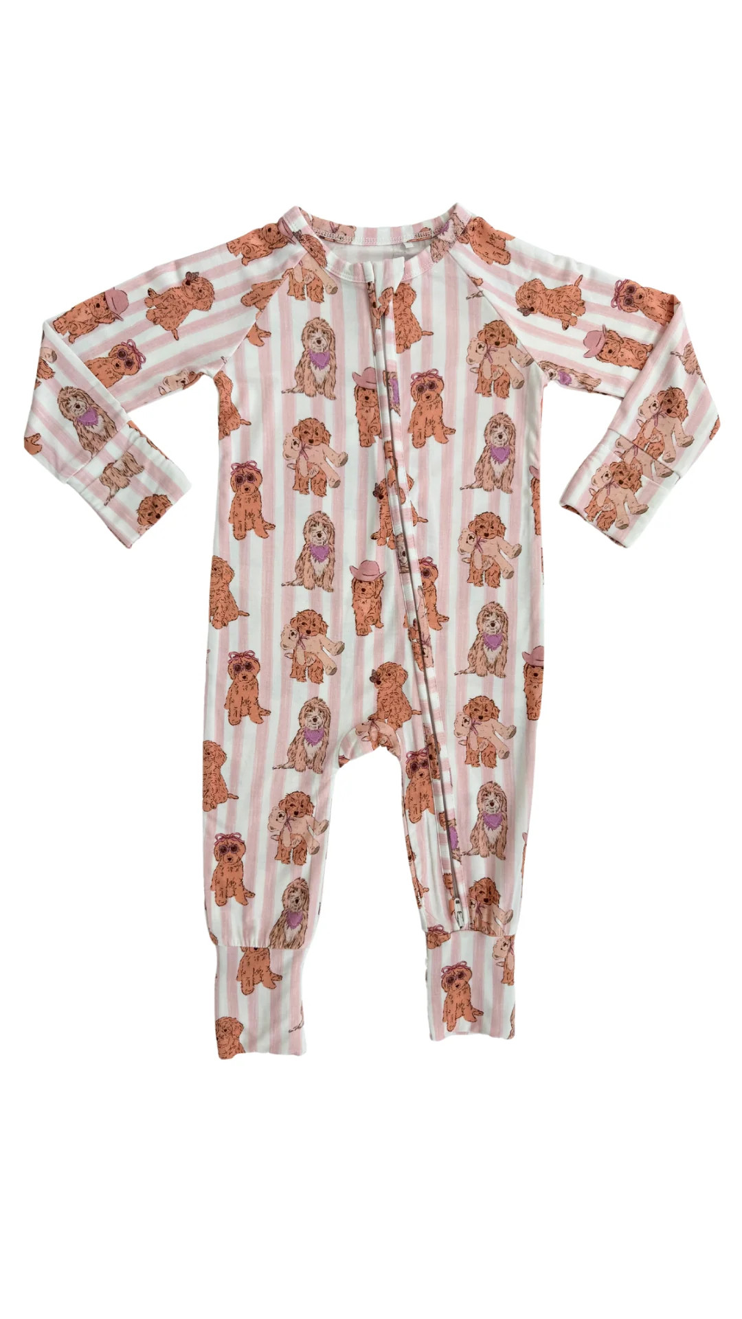 Pink Puppy Zipper Romper | In My Jammers