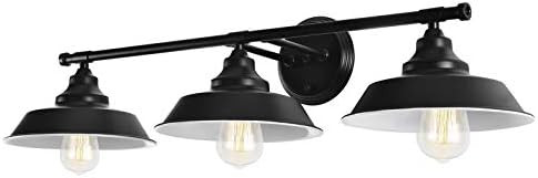 Vanity Wall Sconce Lighting 3 Lights, Black Bathroom Vanity Light Fixtures Over Mirror Rustic Sty... | Amazon (US)