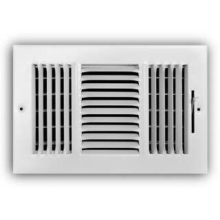 Everbilt 10 in. x 6 in. 3-Way Steel Wall/Ceiling Register in White E103M10X06 - The Home Depot | The Home Depot