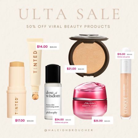 Ulta beauty sale!!! Such high quality products half off! Today only! 

#LTKSale #LTKbeauty #LTKsalealert