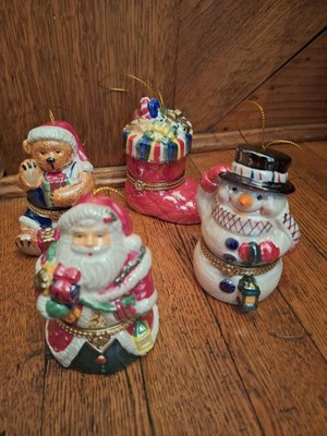 Mr. Christmas Hinged Porcelain Music Box Ornaments Set of 4 | eBay US