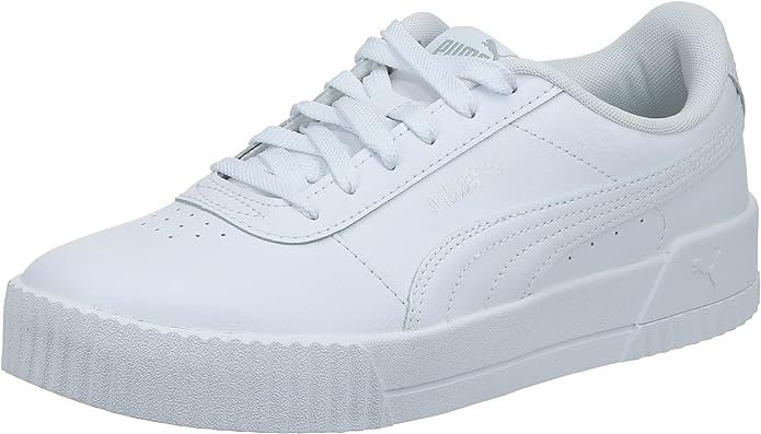 PUMA Women's Carina Sneaker, White White Silver, 9 M US | Amazon (US)