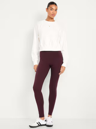 High-Waisted Jersey Fashion Layering Leggings | Old Navy | Old Navy (US)