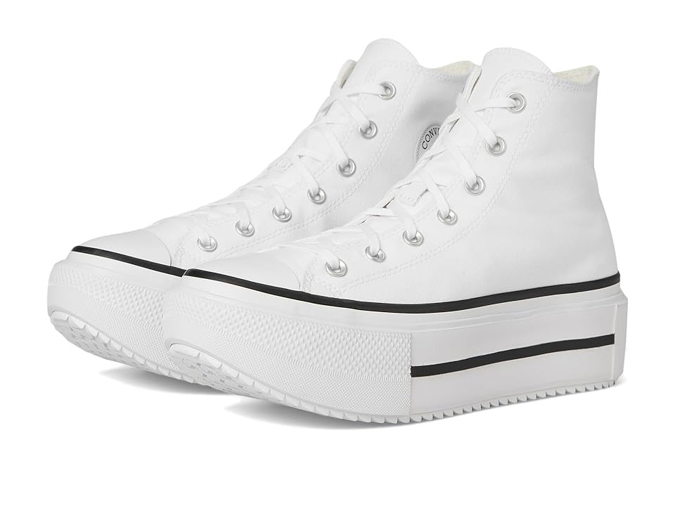 Converse Chuck Taylor All Star Lift Double Stack Lace-up Boots White/Black/White : Men's 6.5 - Women's 8.5 Medium, Canvas | Zappos
