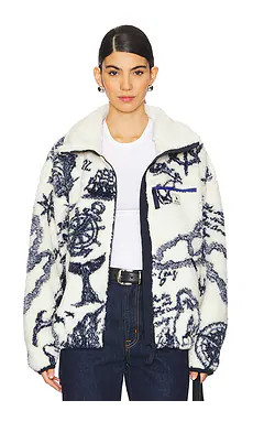 Polo Ralph Lauren High-pile Fleece Graphic Zip Jacket in Winter Cream from Revolve.com | Revolve Clothing (Global)