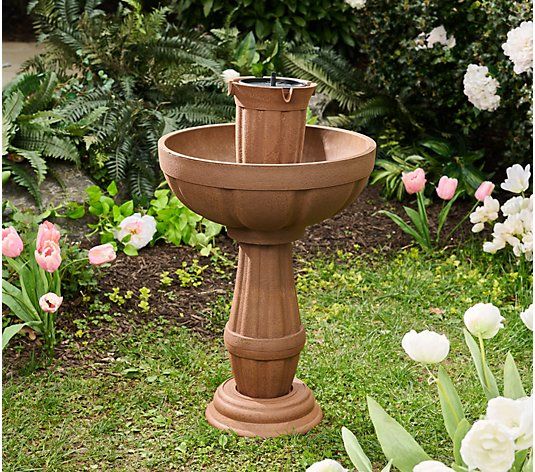 Bernini Bari 5-in-1 Cordless Fluted Fountain with Timer - QVC.com | QVC