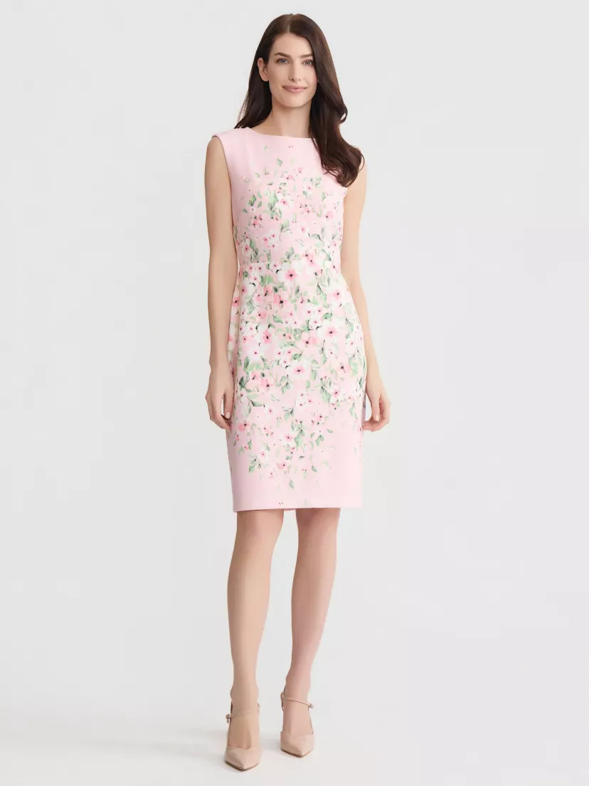 Mini Floral Print Scuba Crepe Dress | Belk