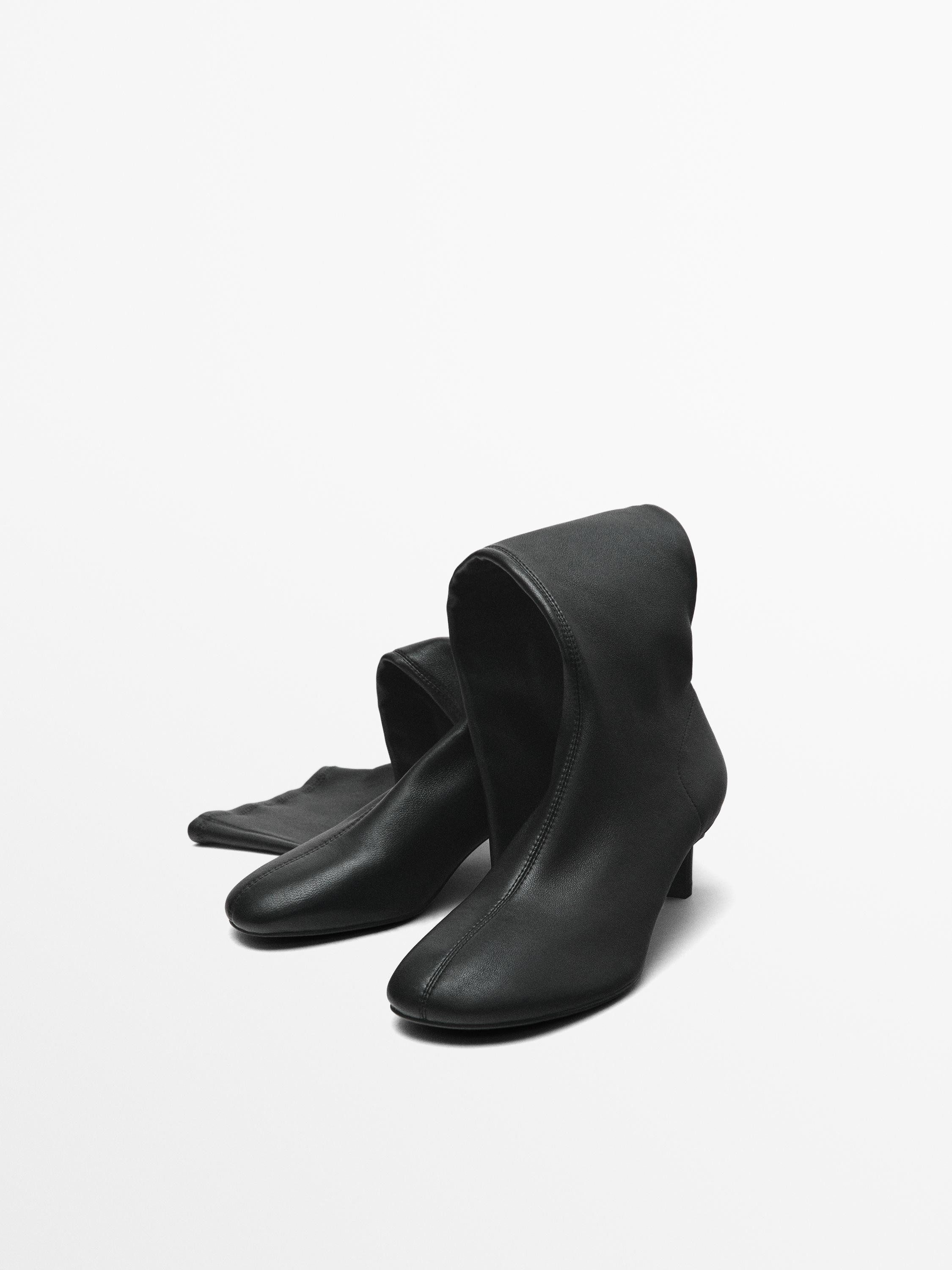 Heeled stretch boots | Massimo Dutti UK