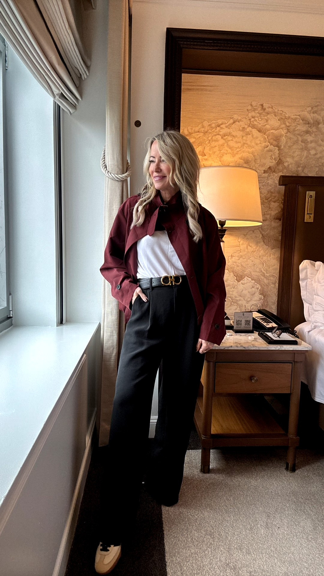 A travel outfit that’s equal parts chic and comfortable ✨
Wide-leg trousers, a structured funnel-neck trench, and classic Sambas, perfect for exploring European cities.
Shop the full look and similar finds on LTK 🖤

#LTKFindsUnder100 #LTKOver40 #LTKTravel